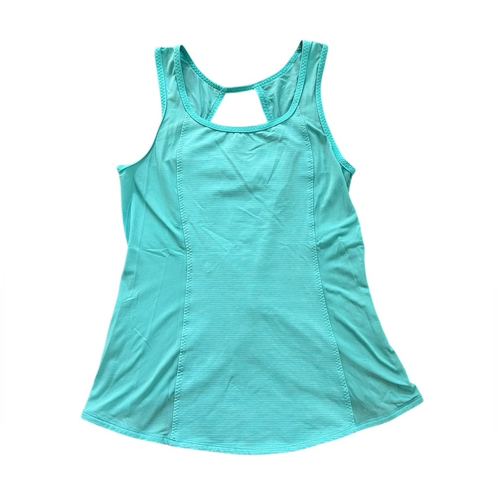 Lululemon Run: Speed Squad Turquoise Split Back Tank Top Size S